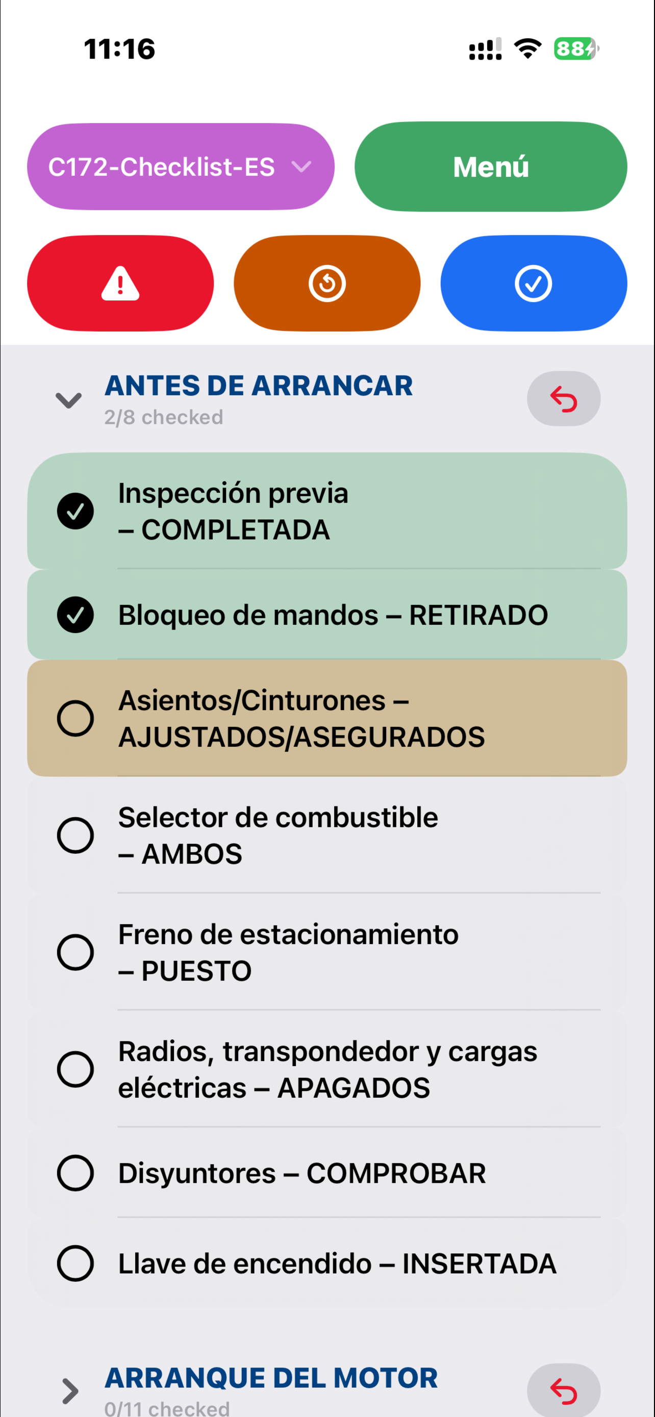 UniChecklist en iPhone y iPad